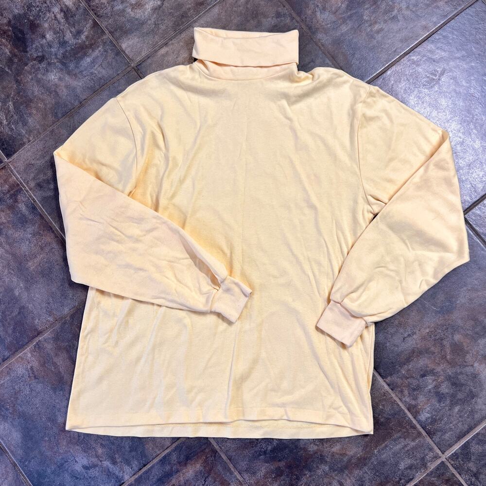 VINTAGE EDDIE BAUER SEATTLE USA TURTLENECK S/M YELLOW